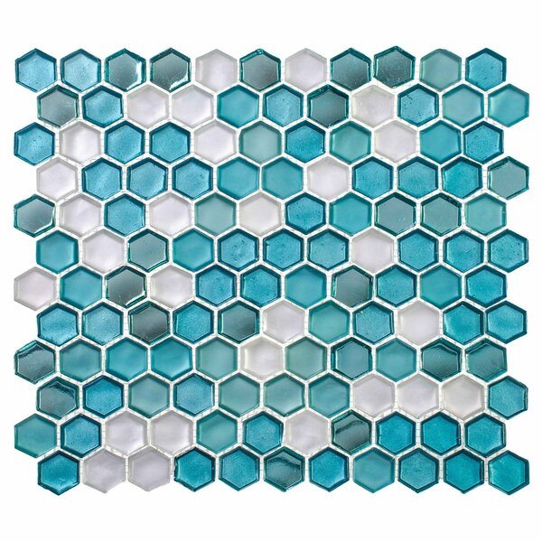 Andova Tiles ANDOVA TILES Arti 1" x 1" Glass Honeycomb Mosaic Tile ANDART266